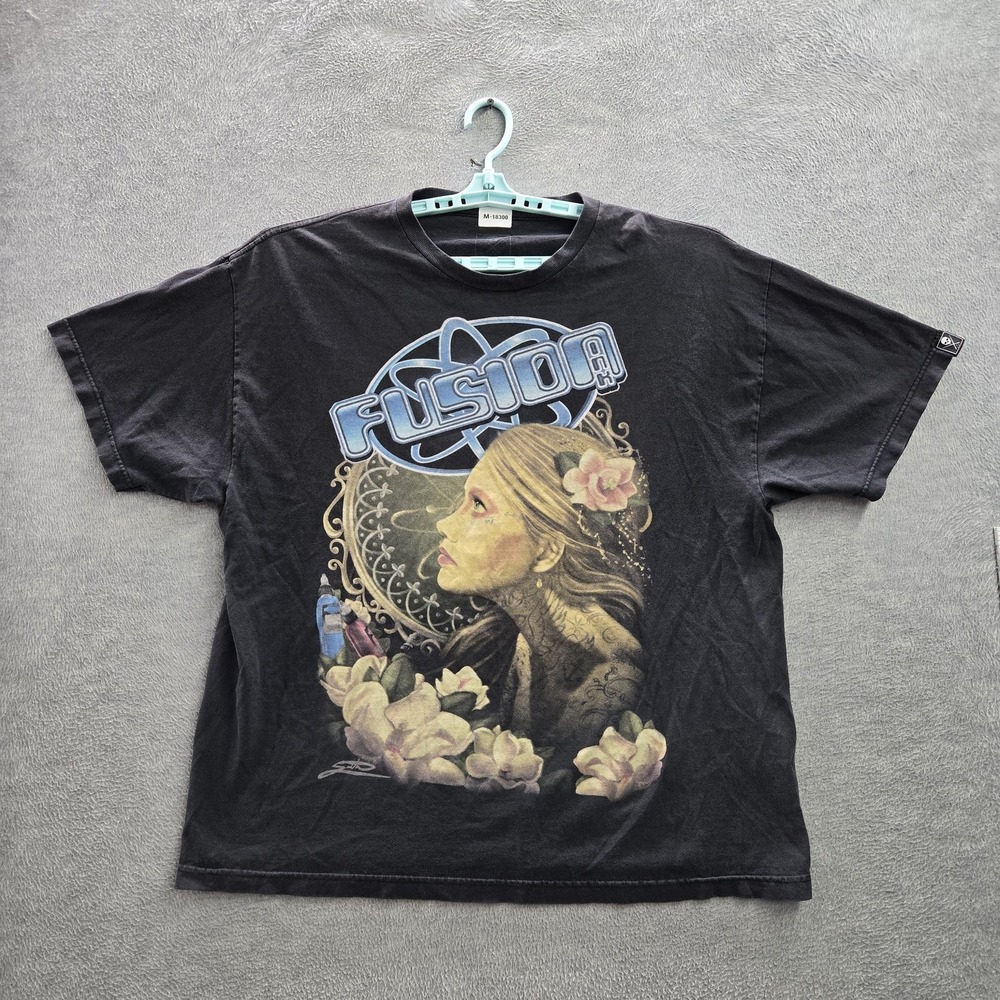 Sullen Art Collective Men Shirt 2XL Black Graphic Print Fusion Woman Indie